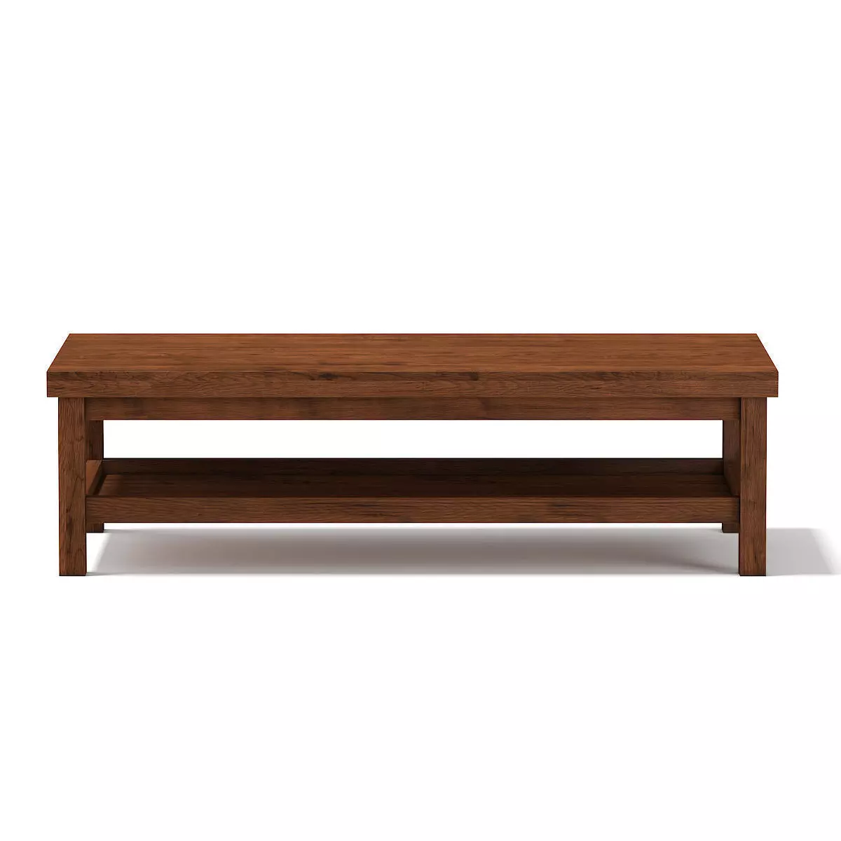 Wooden Rectangular Coffee Table 3D model_0
