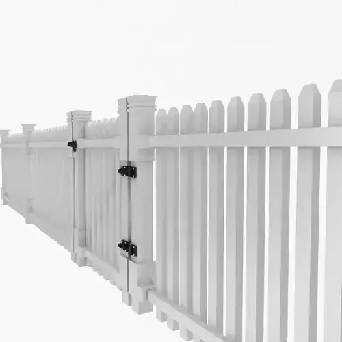 White Picket Fence Section and Gate