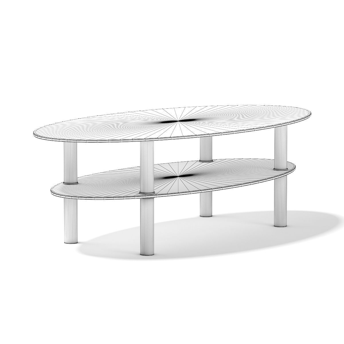 Eliptical Glass Coffee Table 1 3D model_5