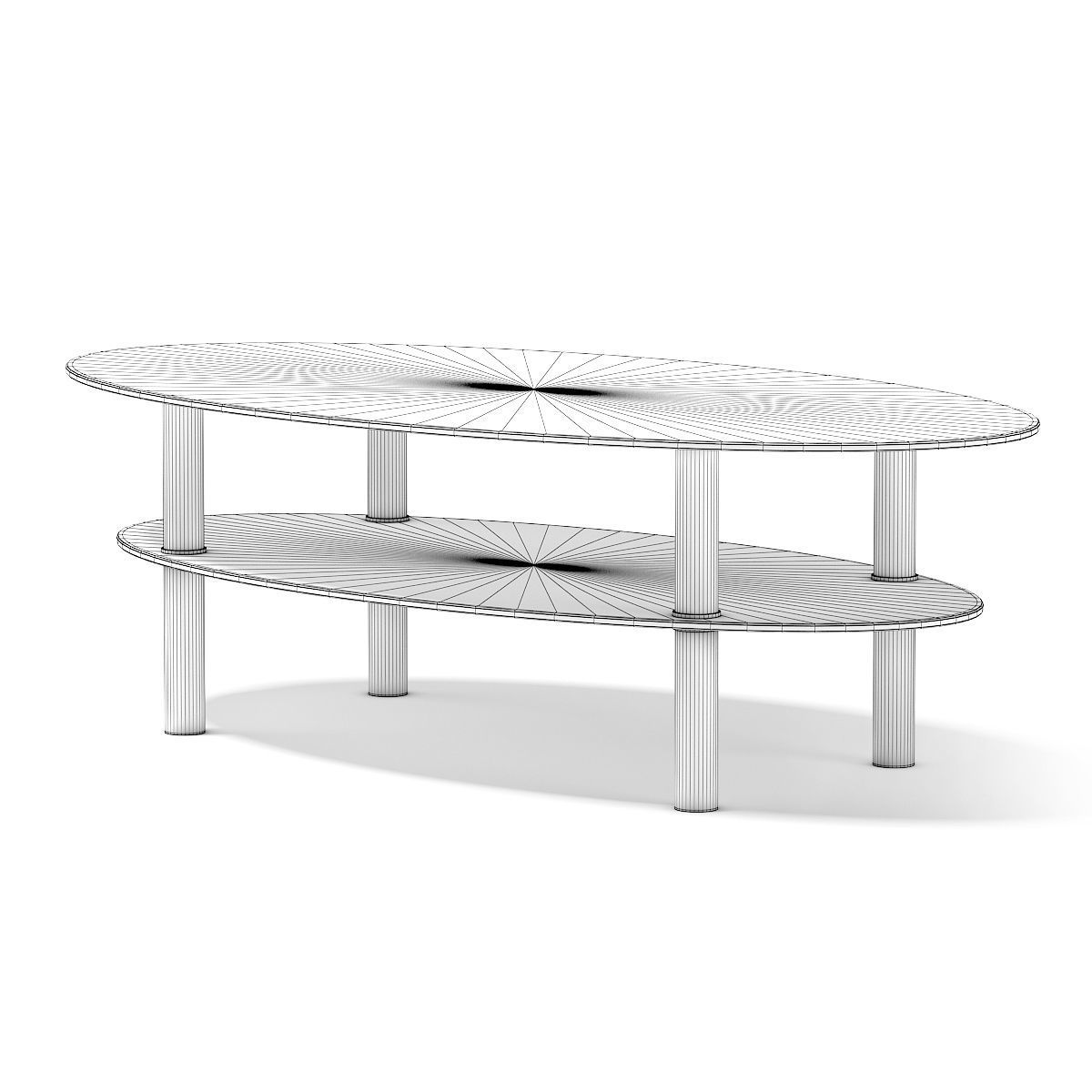 Eliptical Glass Coffee Table 1 3D model_3