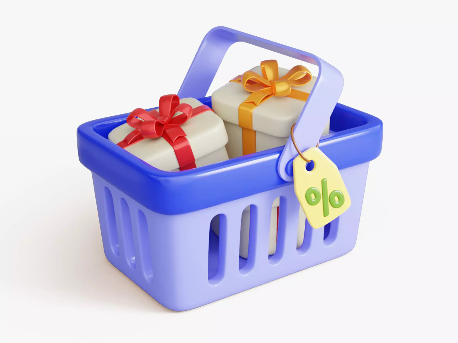 Discount Shopping Basket 3D model_0