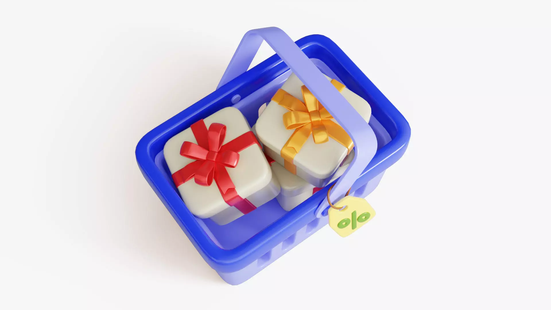 Discount Shopping Basket 3D model_3