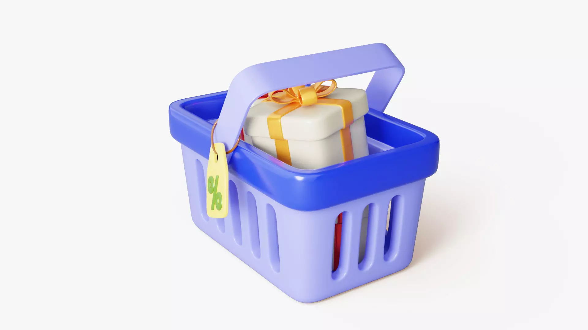 Discount Shopping Basket 3D model_6