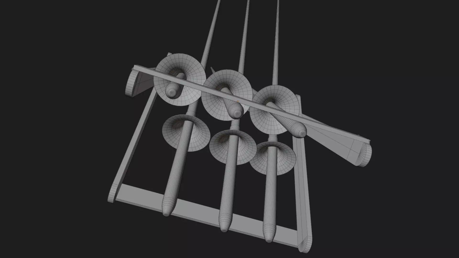 Medieval jousting lance rack 3d model asset 3D model_5