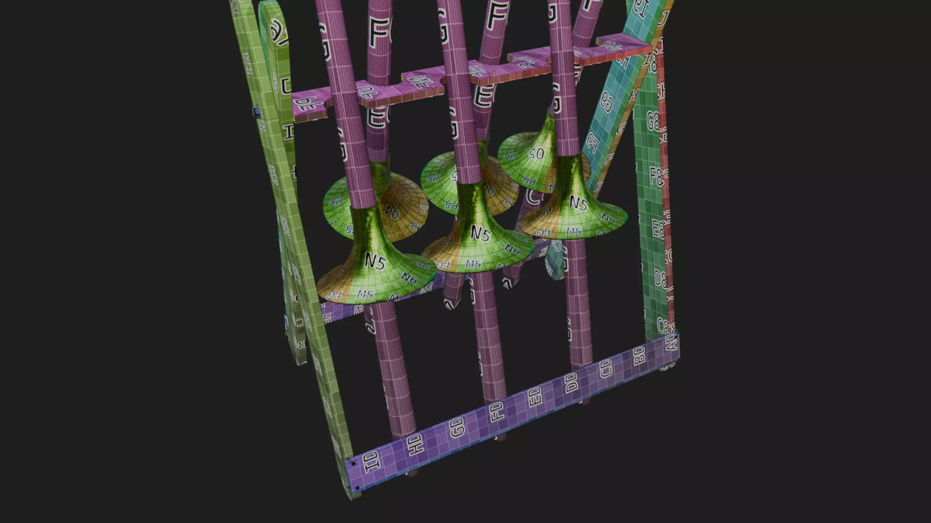 Medieval jousting lance rack 3d model asset 3D model_9