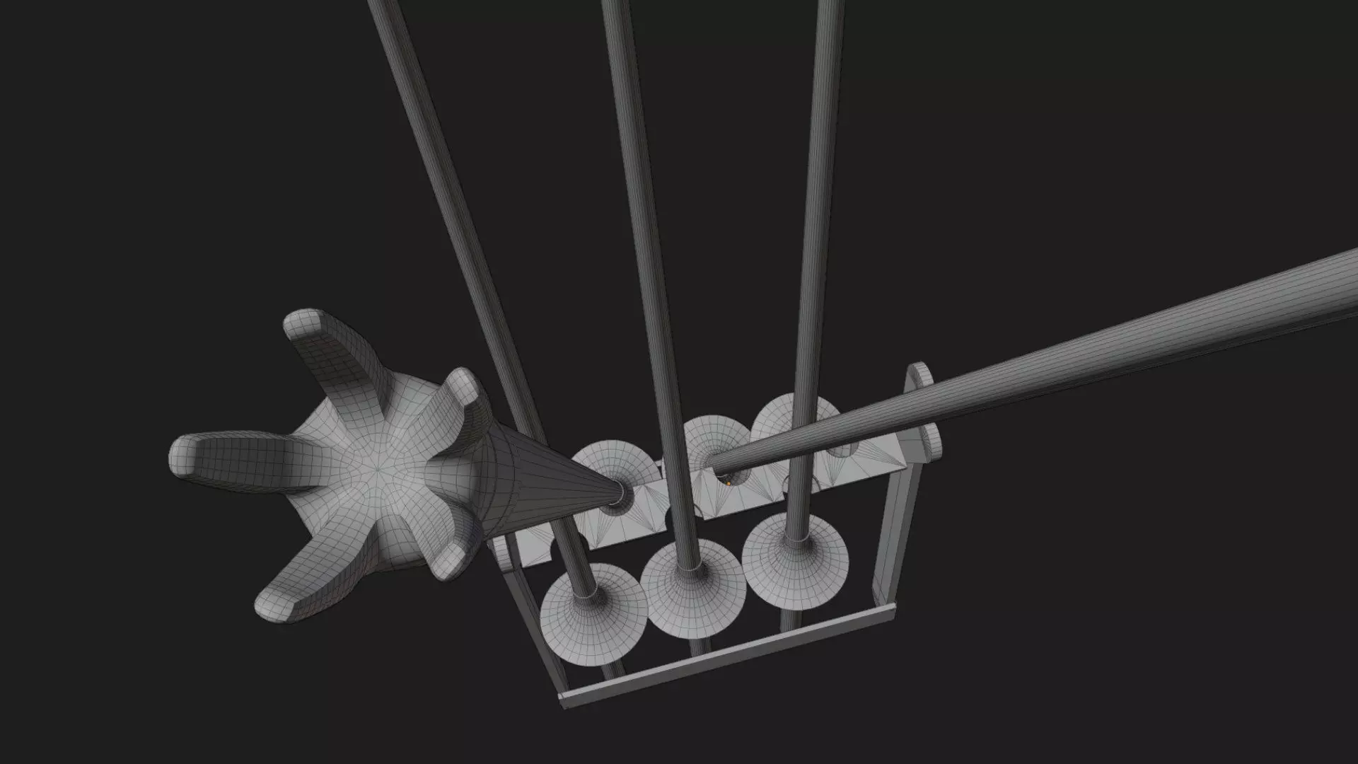 Medieval jousting lance rack 3d model asset 3D model_8