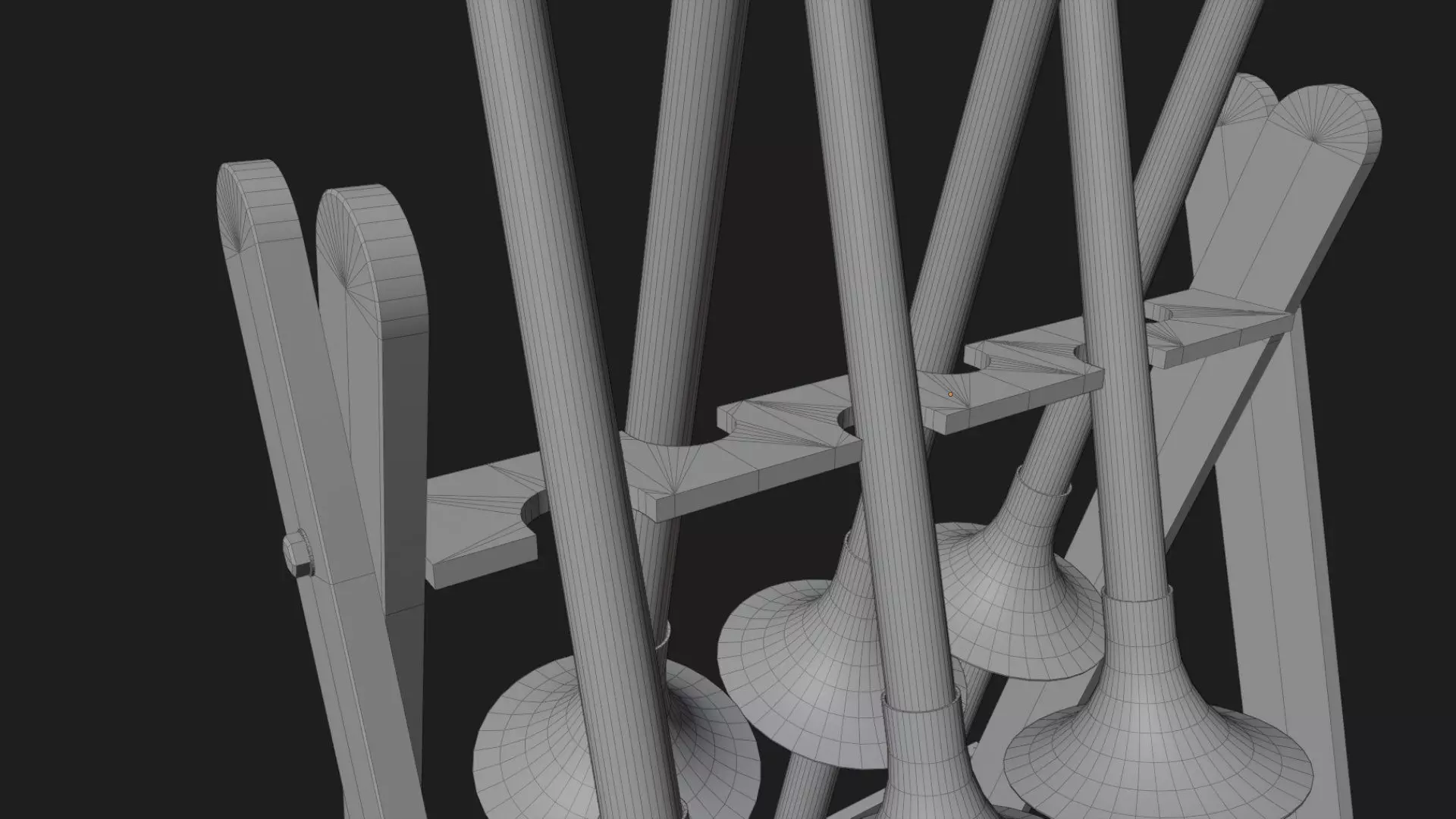 Medieval jousting lance rack 3d model asset 3D model_6