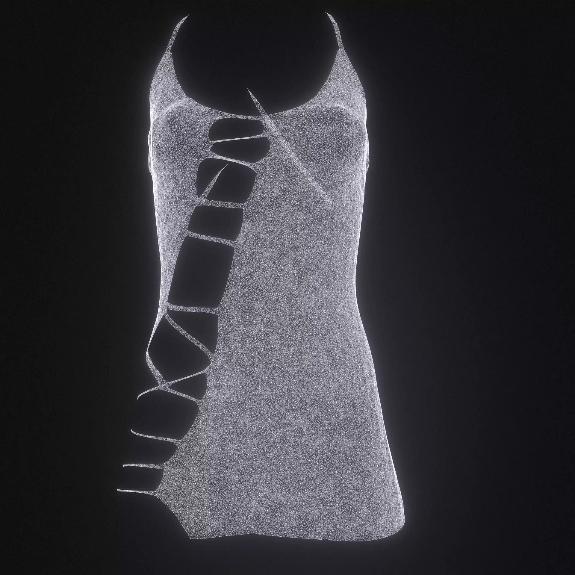 Red-Eyed Dark Vampire Girl Fully Rigged 3D Character Game Ready Low-poly 3D model_21