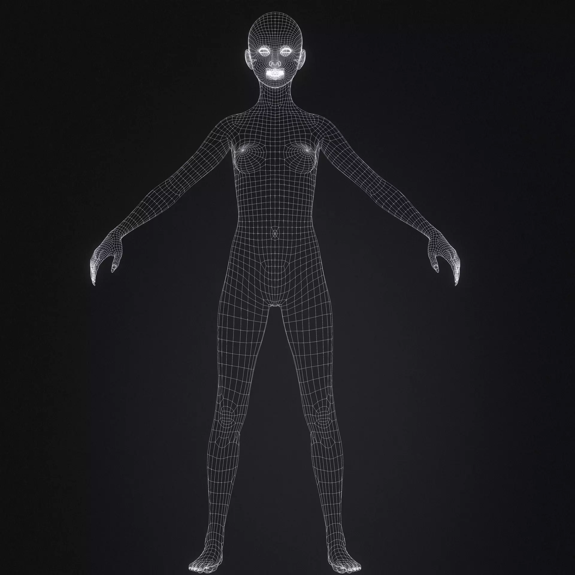 Red-Eyed Dark Vampire Girl Fully Rigged 3D Character Game Ready Low-poly 3D model_17