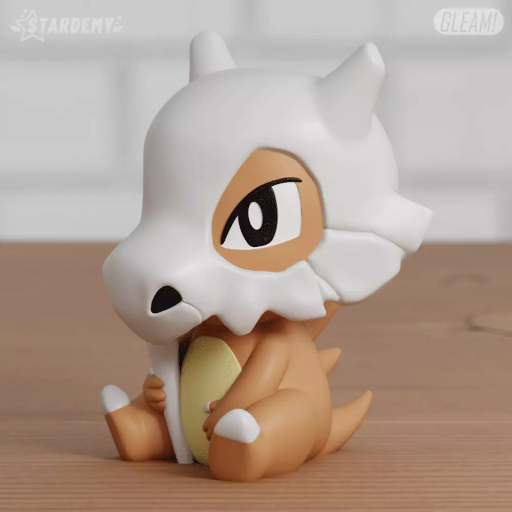 Cubone Chibi 2 Models Easy Print Pokemon 3D print model_5