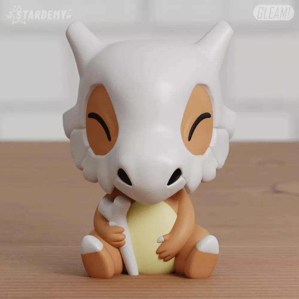 Cubone Chibi 2 Models Easy Print Pokemon 3D print model_4