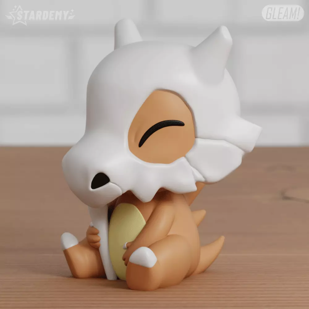 Cubone Chibi 2 Models Easy Print Pokemon 3D print model_2