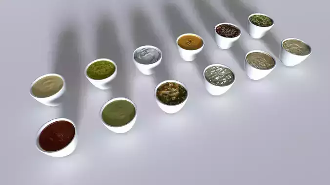 Food In a plate sauces pack