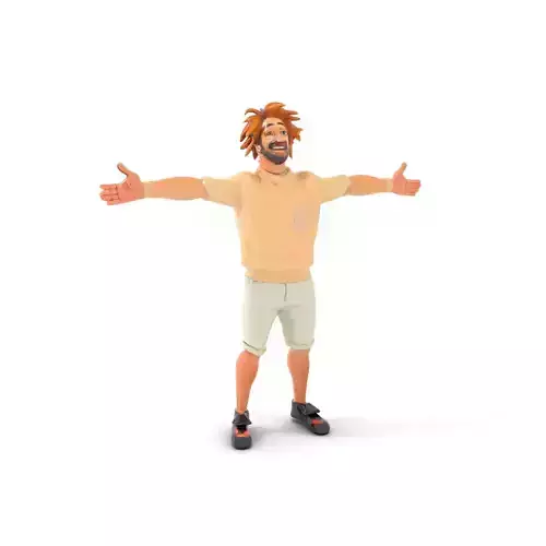 Casual Character Orange Hair model pack