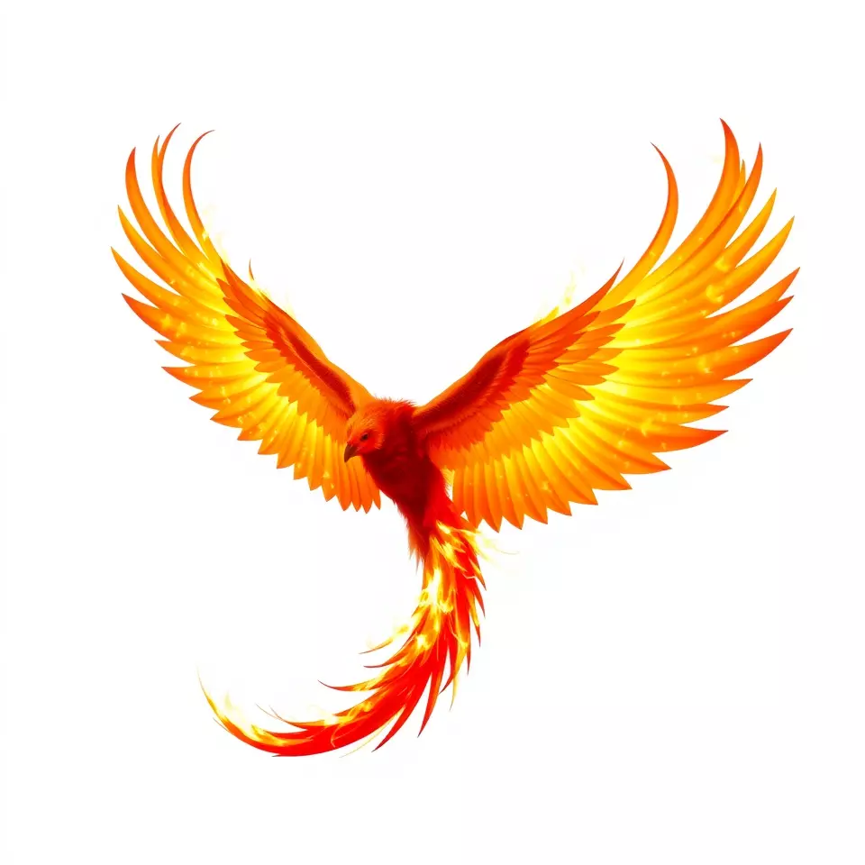 Fiery Phoenix Wings model pack Low-poly 3D model_2