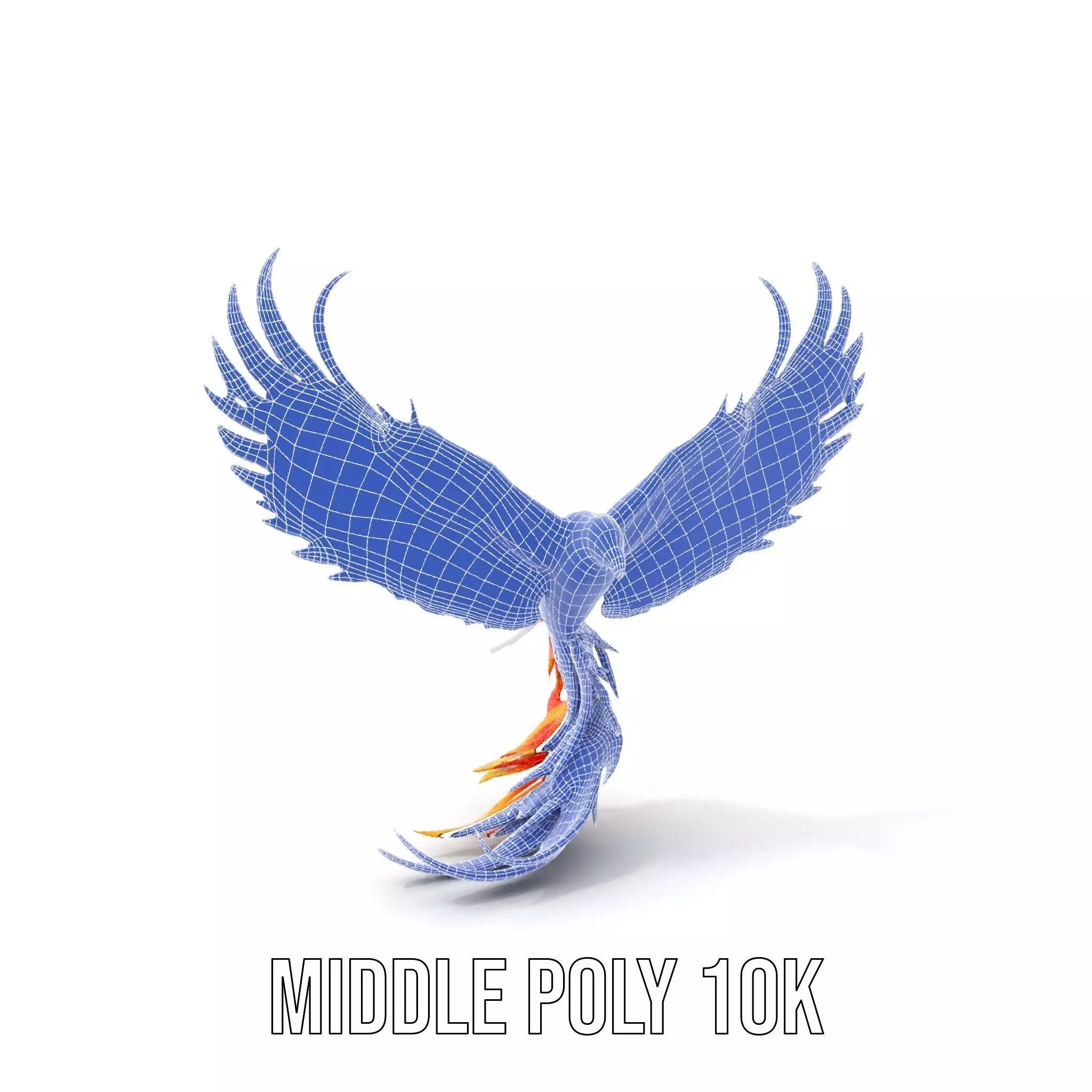 Fiery Phoenix Wings model pack Low-poly 3D model_11