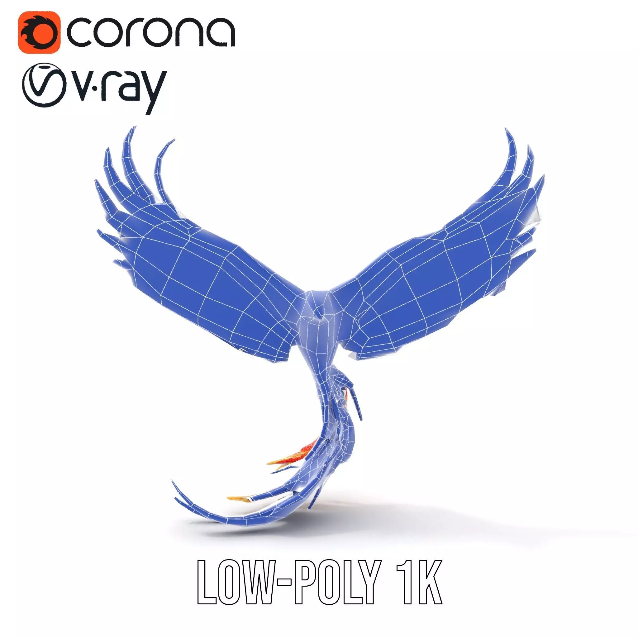 Fiery Phoenix Wings model pack Low-poly 3D model_30