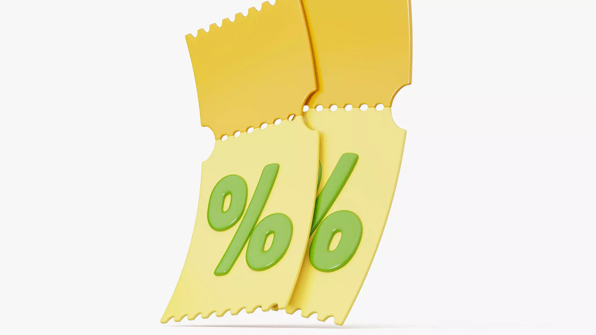 Discount Coupon Ticket 3D model_3