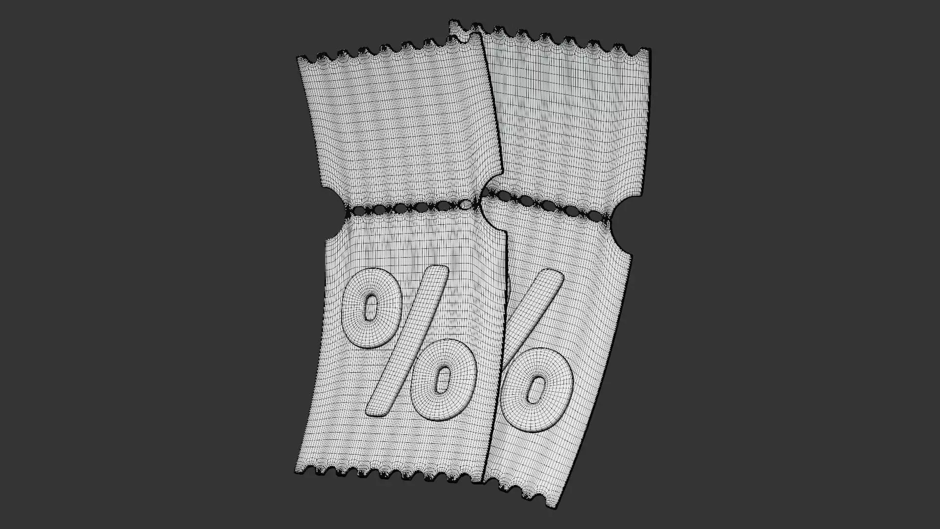 Discount Coupon Ticket 3D model_7