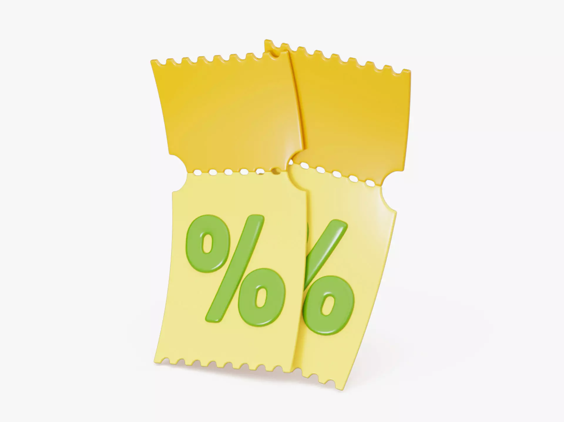 Discount Coupon Ticket 3D model_0