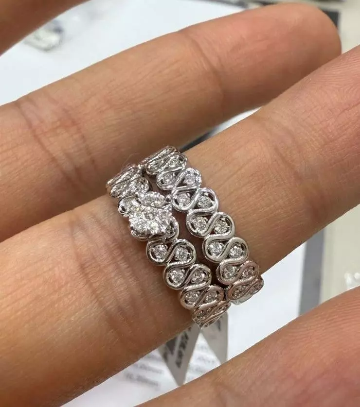 Two-piece bridal set ring 3D print model_1