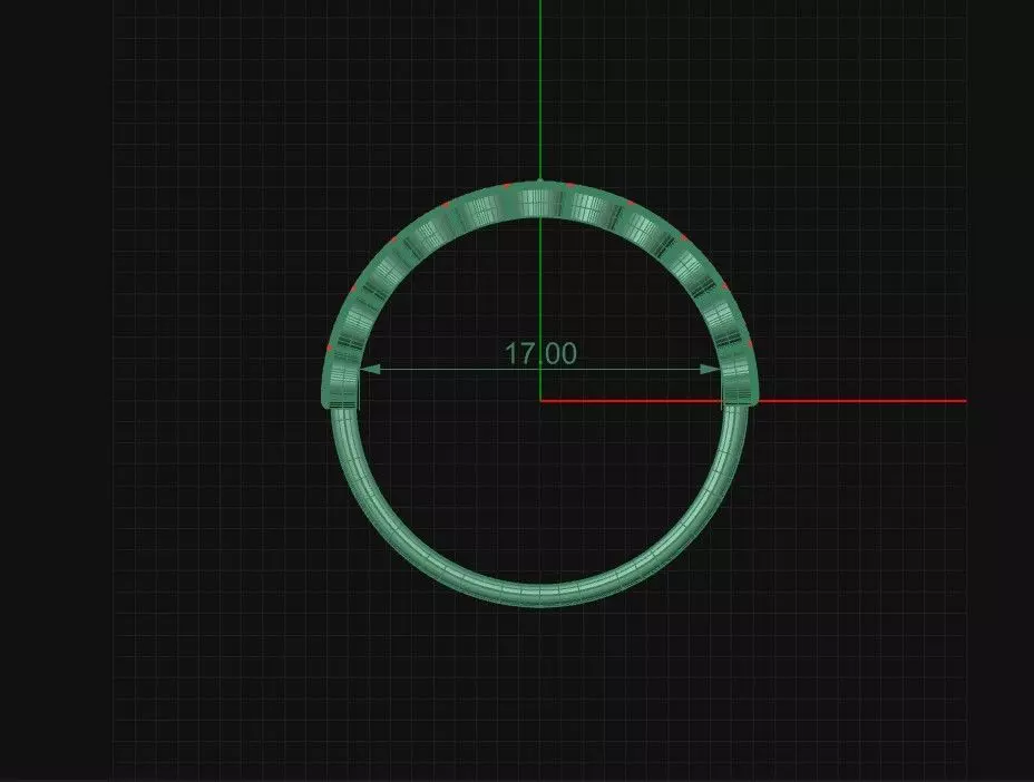 Two-piece bridal set ring 3D print model_4