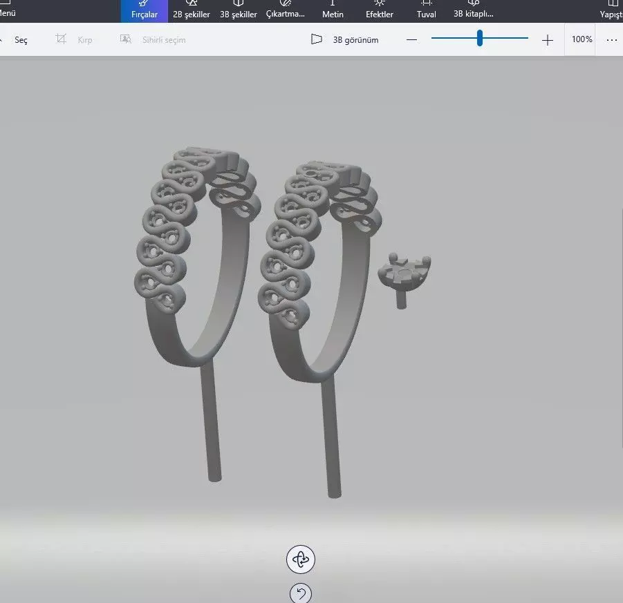 Two-piece bridal set ring 3D print model_7