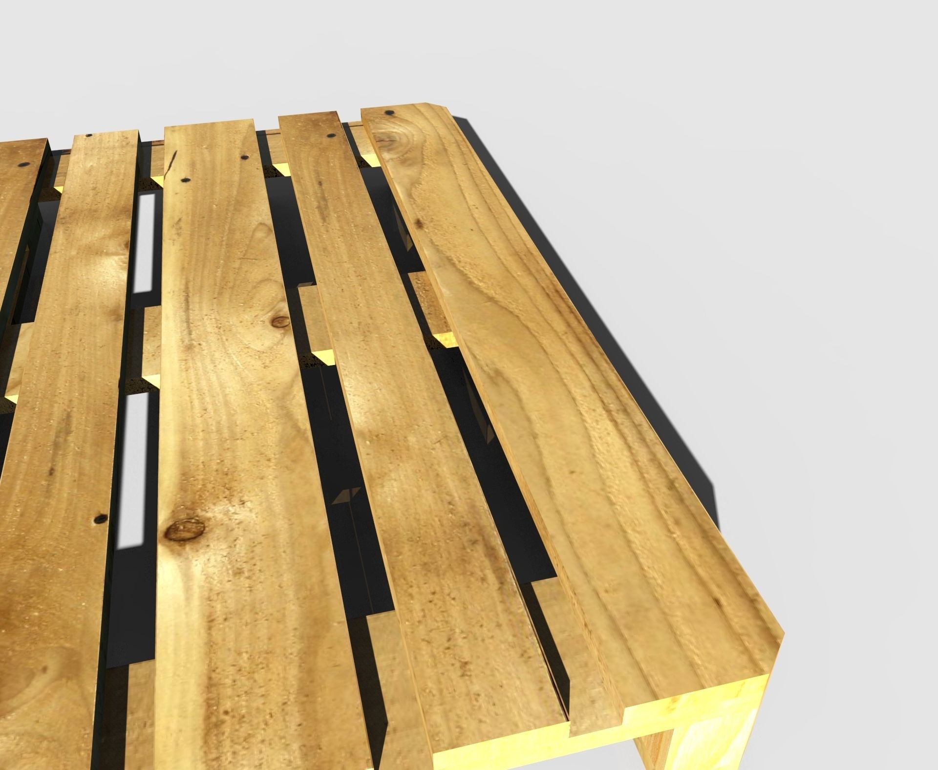 Wooden pallet 3D model_3