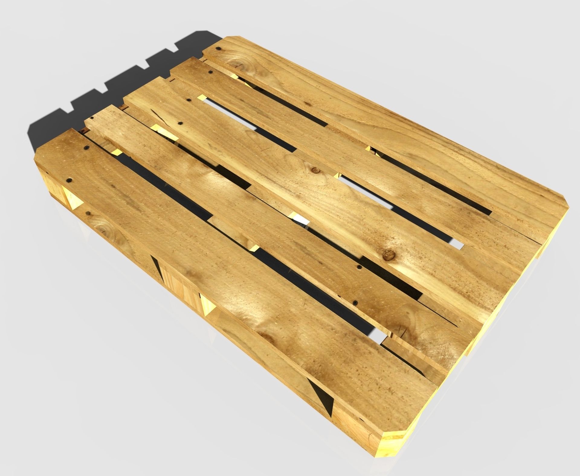 Wooden pallet 3D model_2