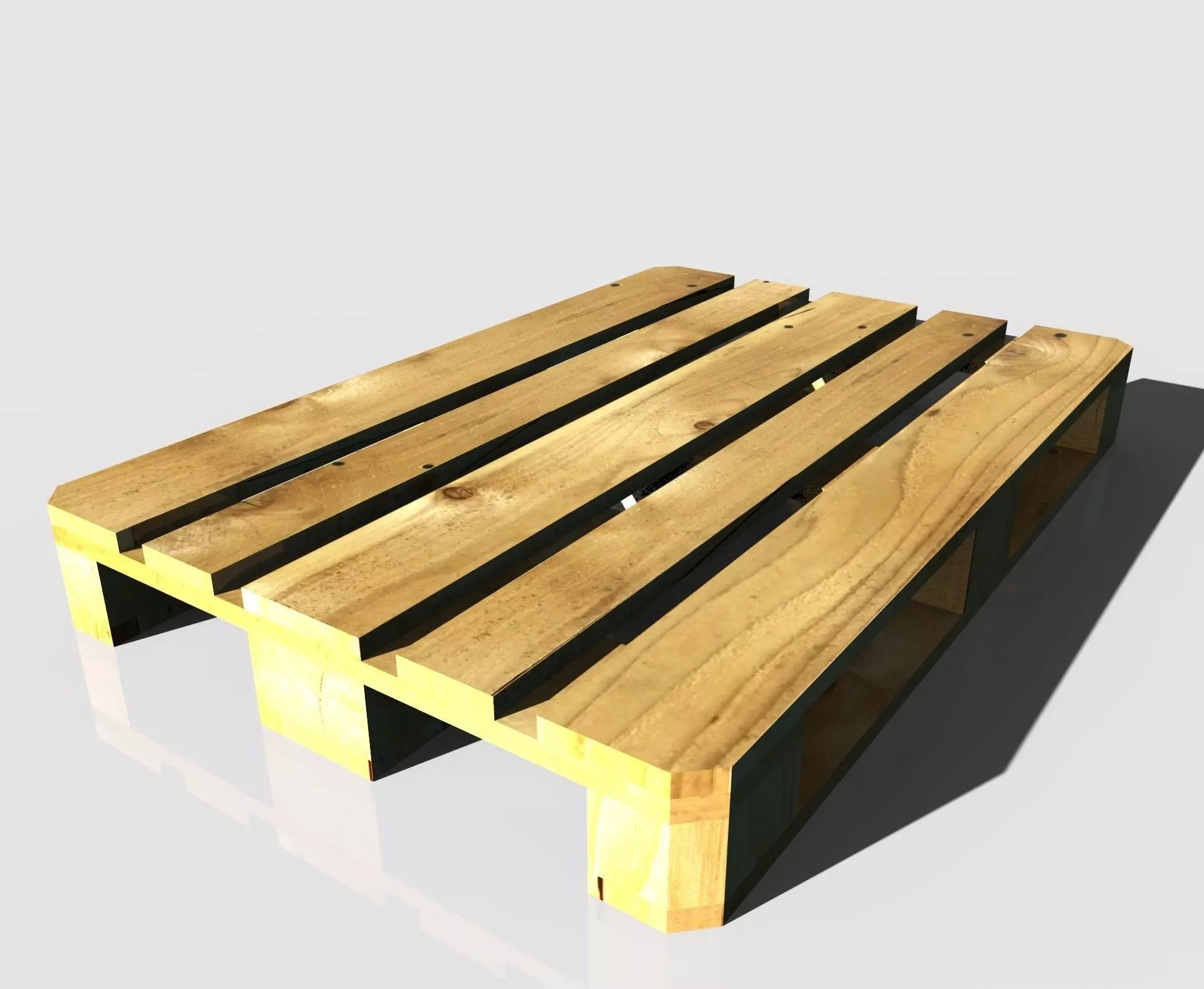 Wooden pallet 3D model_0