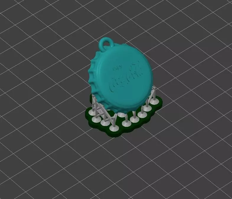 Soda Bottle Cap Pendant - Commercial License - 3D Printable  3D print model_4