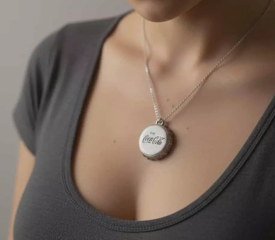Soda Bottle Cap Pendant - Commercial License - 3D Printable  3D print model_0