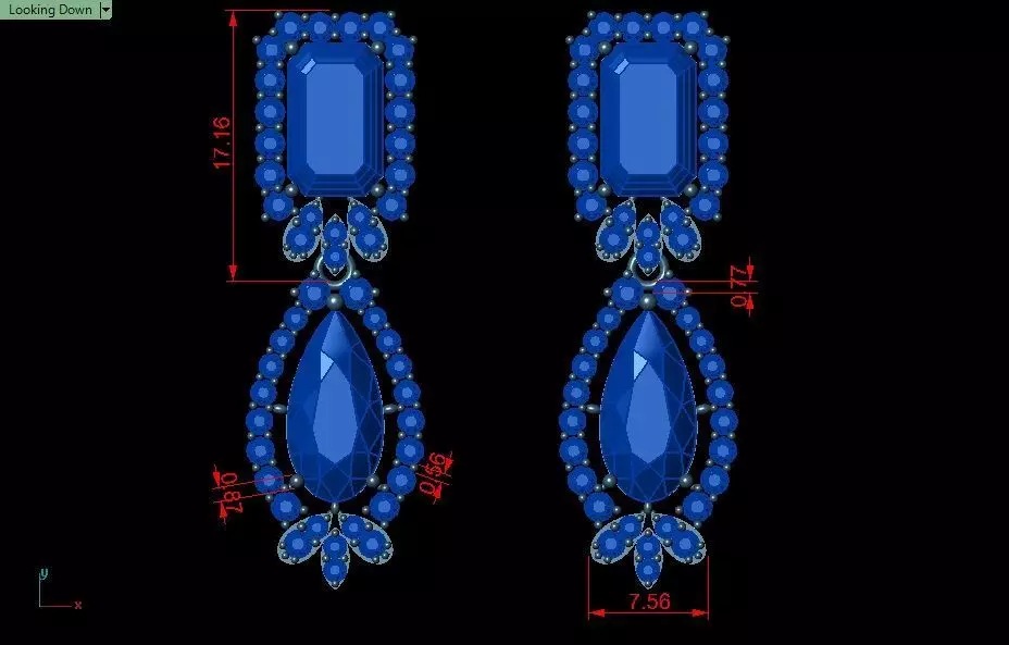 Emerald Half Set Jewelry model - Royale Emerald for her 3D print model_19