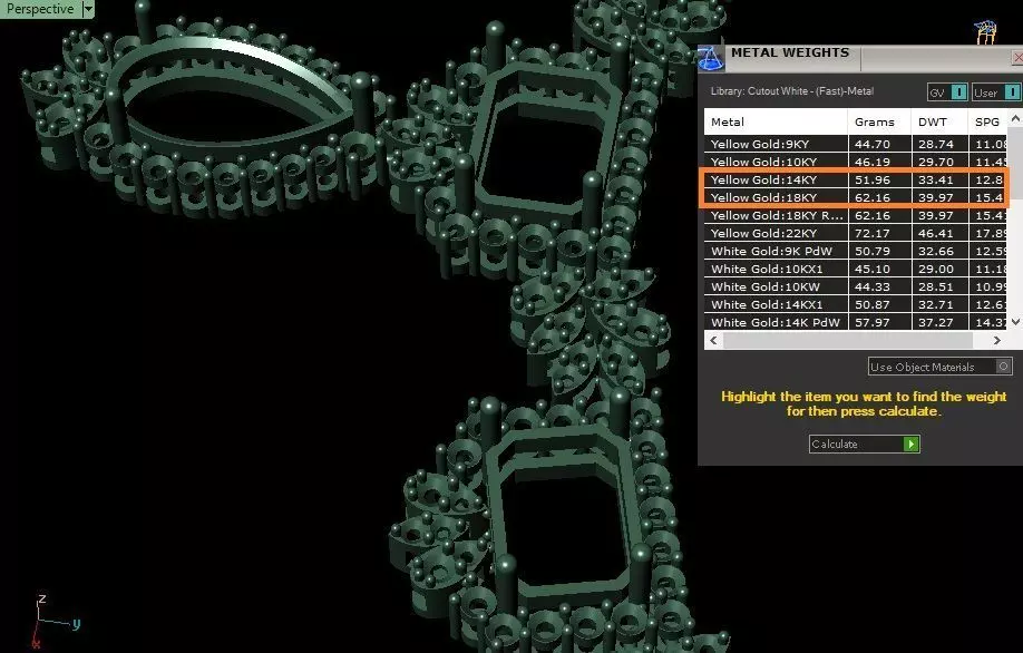 Emerald Half Set Jewelry model - Royale Emerald for her 3D print model_4