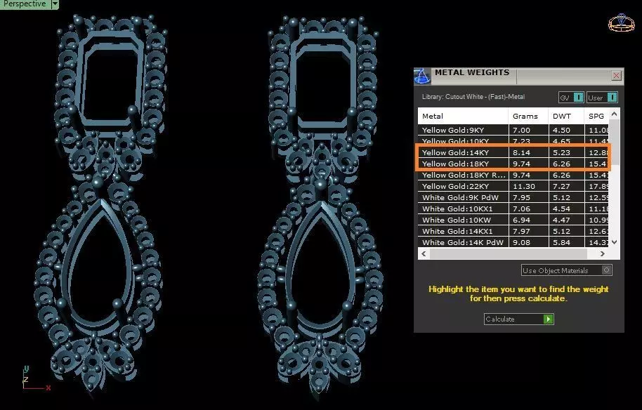 Emerald Half Set Jewelry model - Royale Emerald for her 3D print model_8