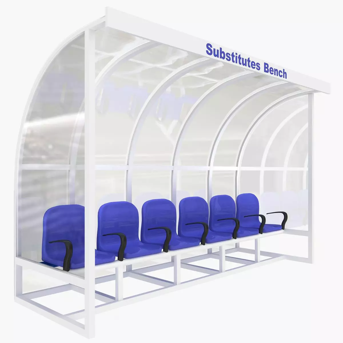 Substitutes Bench Low-poly 3D model