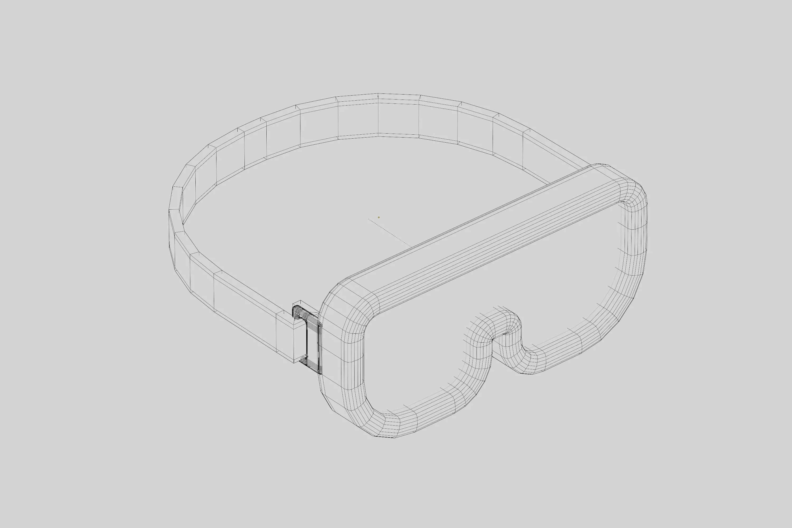 Swimming Goggles cartoon Low-poly 3D model_7