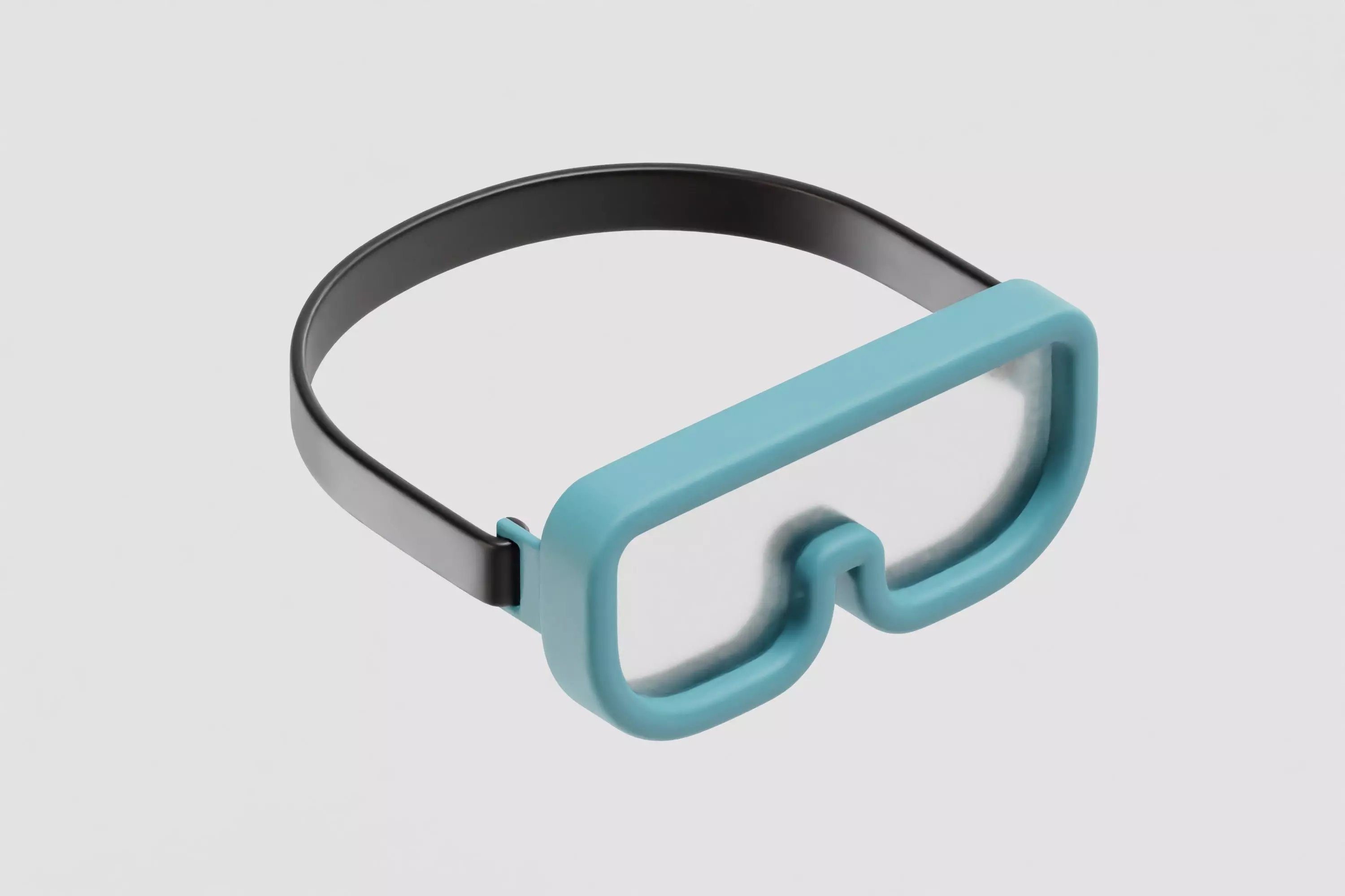 Swimming Goggles cartoon Low-poly 3D model_5