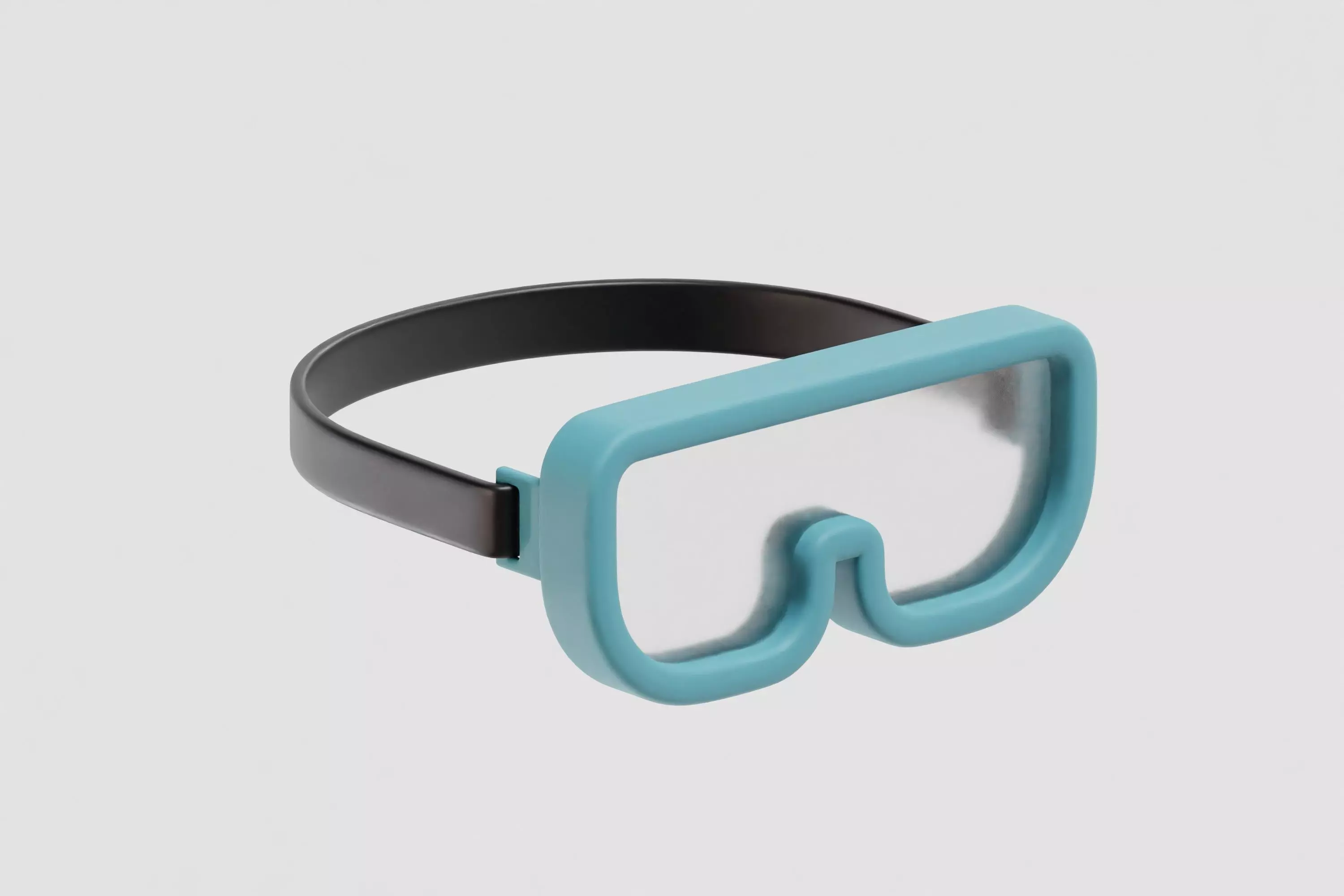 Swimming Goggles cartoon Low-poly 3D model_4