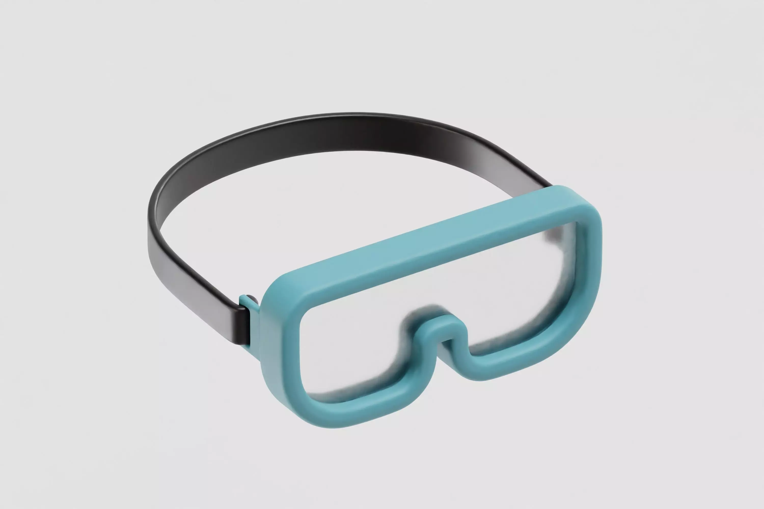 Swimming Goggles cartoon Low-poly 3D model_0