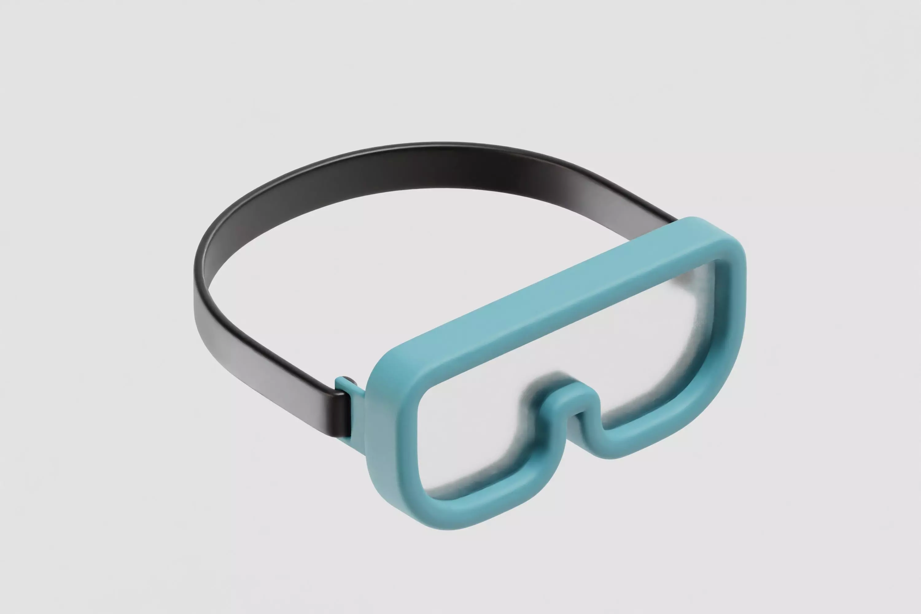 Swimming Goggles cartoon Low-poly 3D model_3