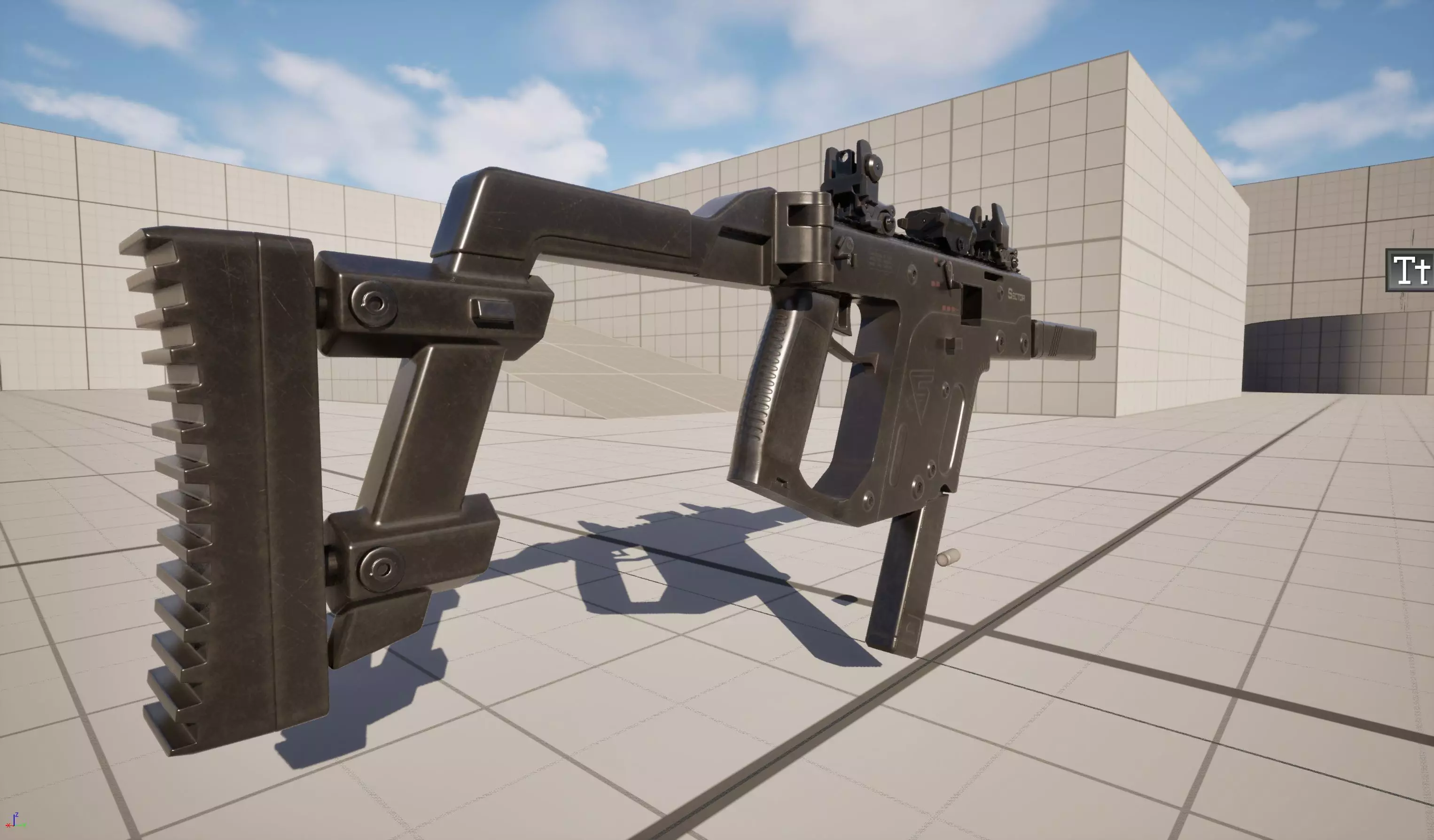 Submachine Gun 45 CAL Low-poly 3D model_16