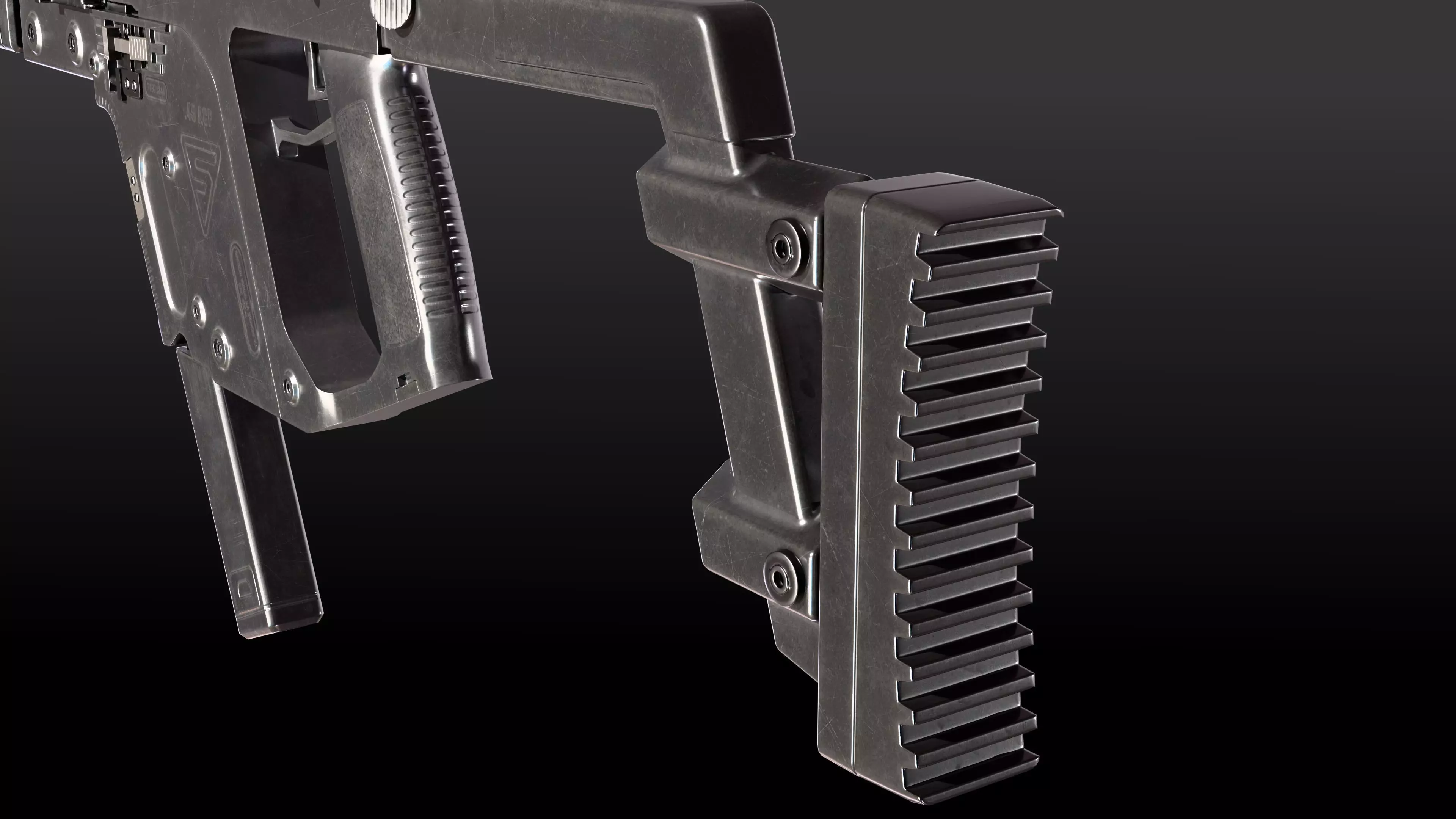 Submachine Gun 45 CAL Low-poly 3D model_11