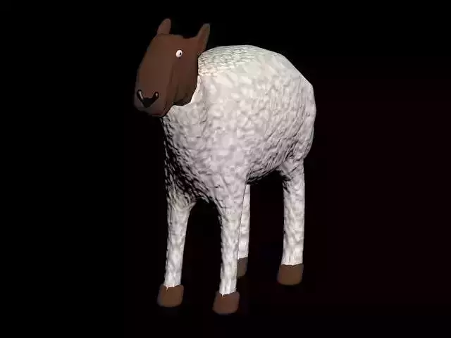 sheep rigged and animated Low-poly 3D model
