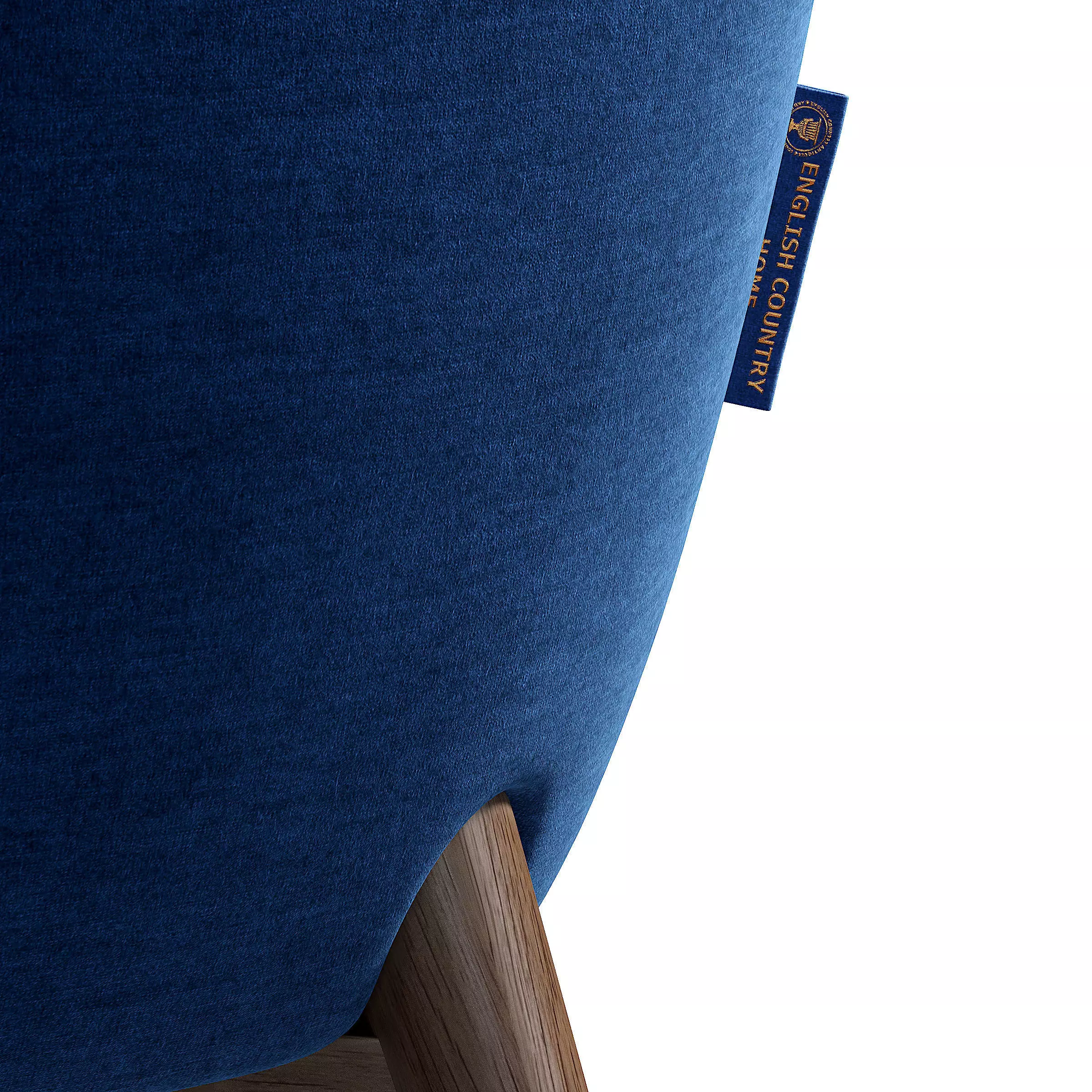 Upholstered Armchair with Channeled Back Low-poly 3D model_3