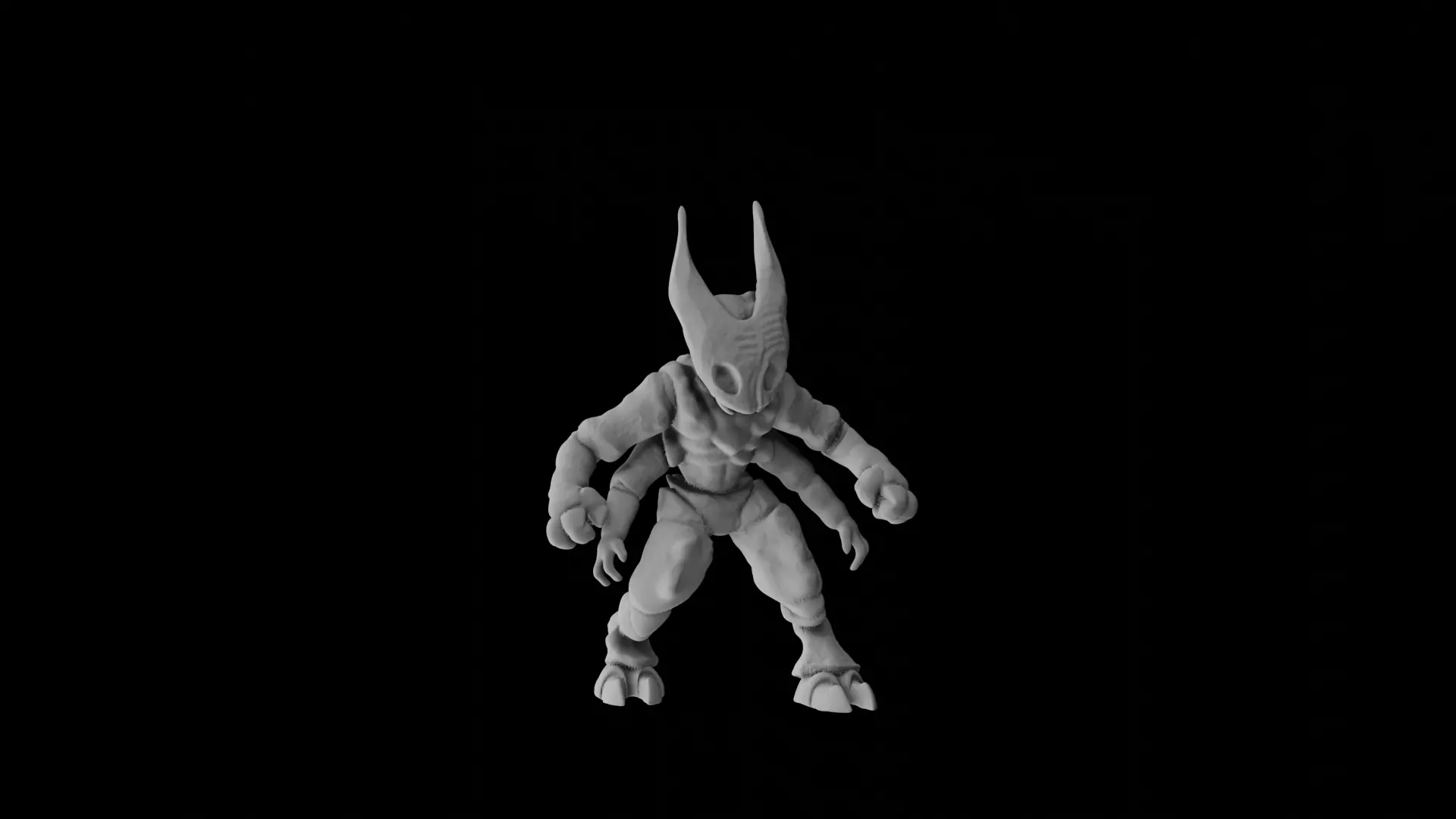 Masked Thri-Kreen Free 3D print model_1