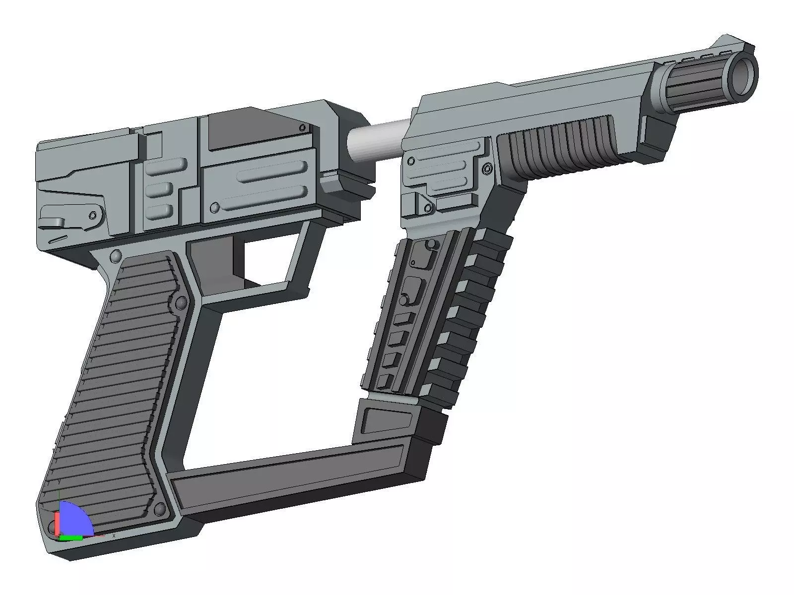 V Visitors Laser Pistol Prop Replica 3D print model