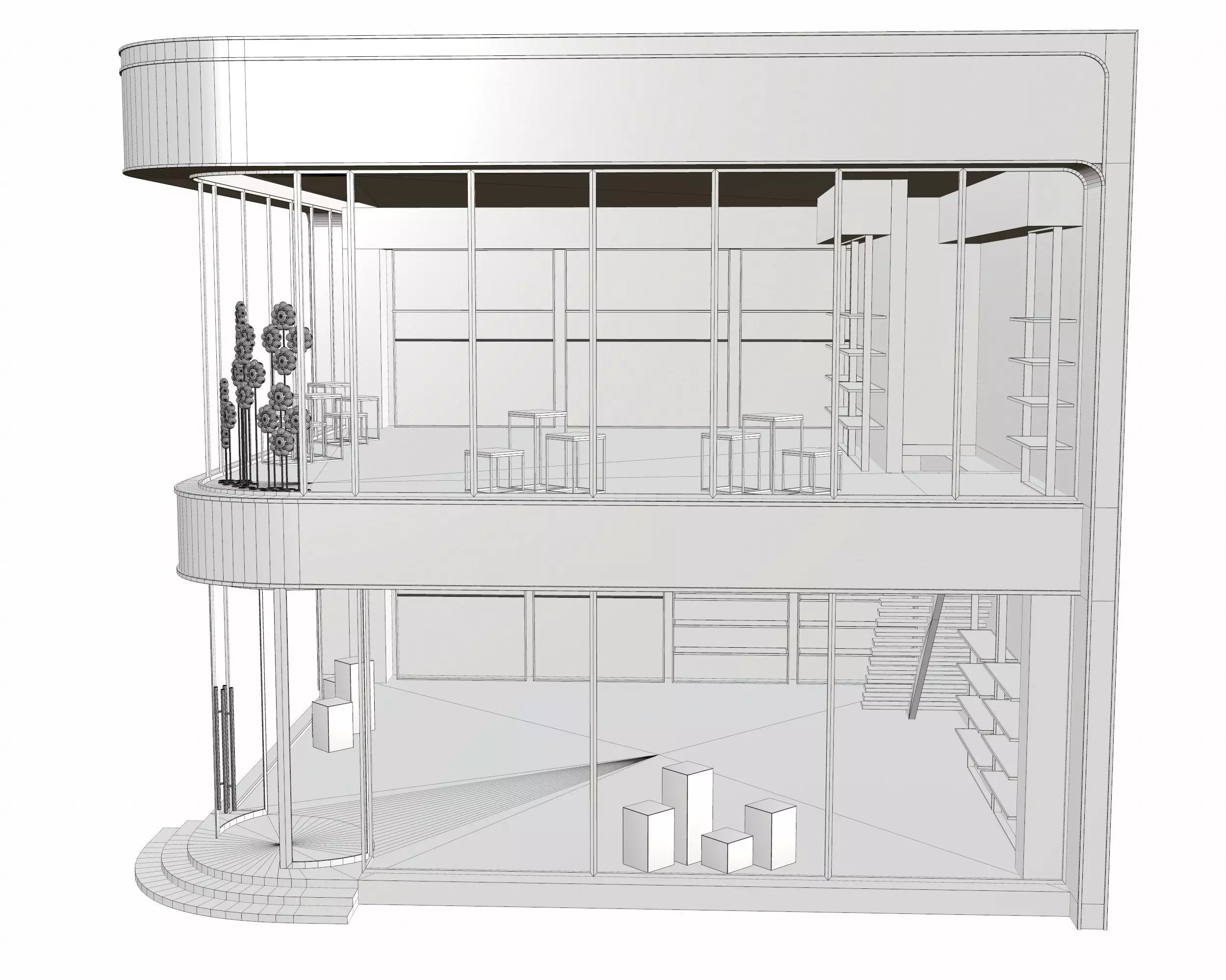 Dubai Cloth Shop Store Boutique Low-poly 3D model_16