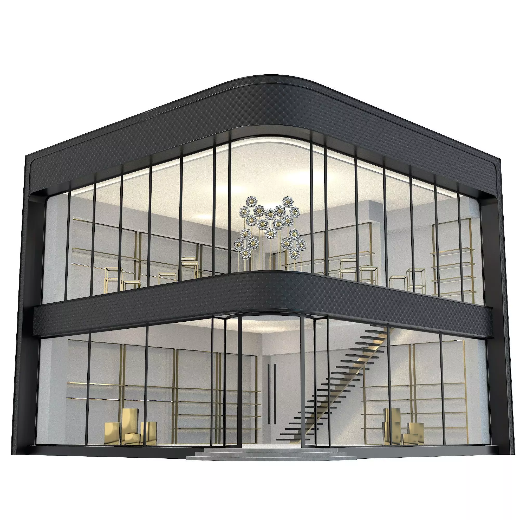 Dubai Cloth Shop Store Boutique Low-poly 3D model_1