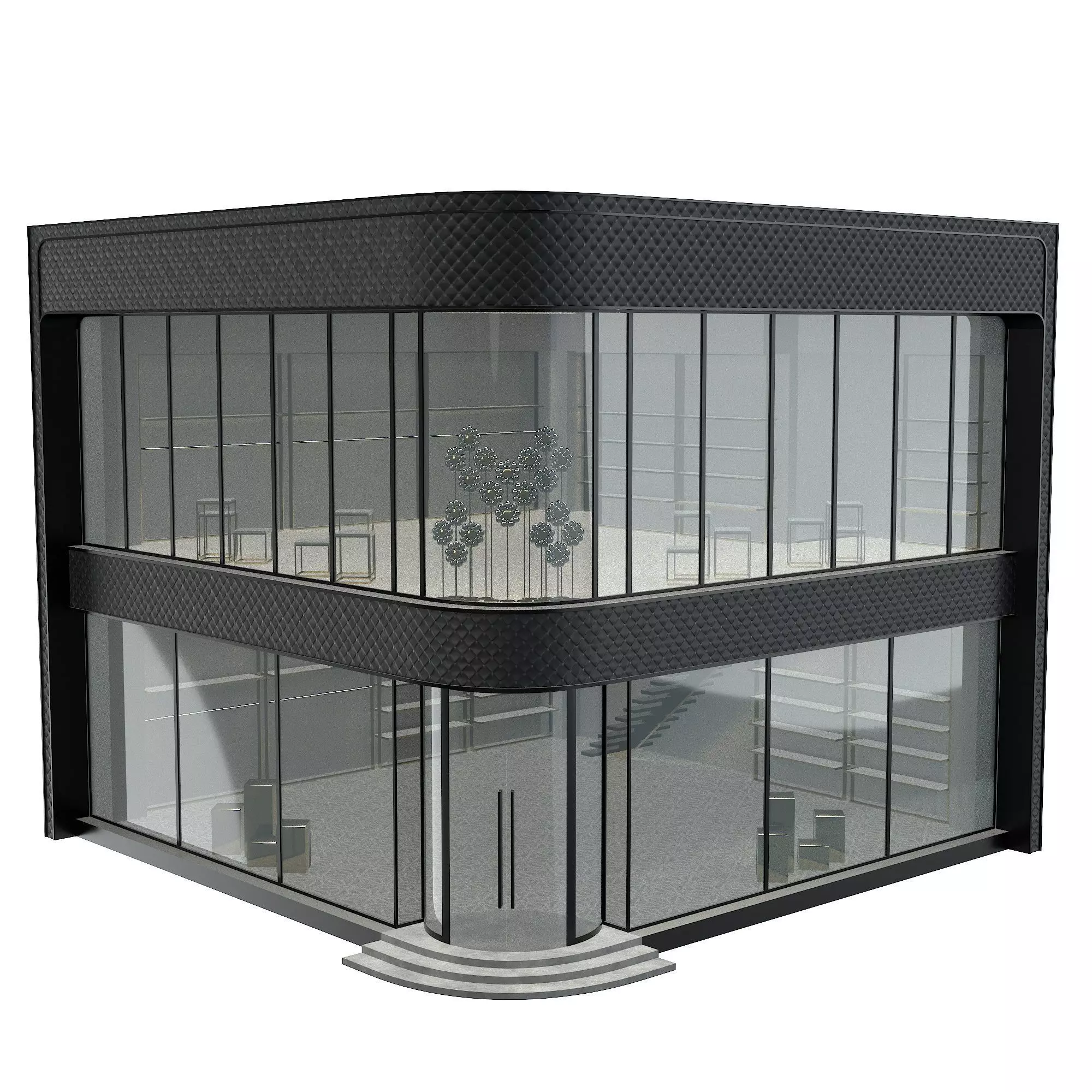 Dubai Cloth Shop Store Boutique Low-poly 3D model_5